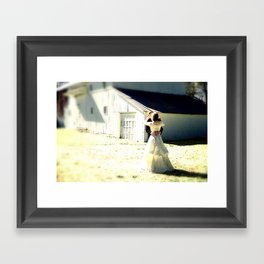 A sunlit country wedding Framed Art Print