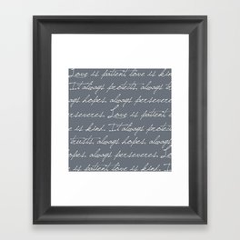 Love Is Patient, Love Is Kind Framed Art Print