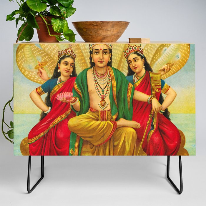 Sesha Narayana, King of Nagas by Raja Ravi Varma Credenza