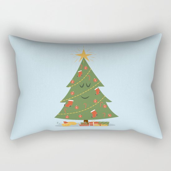 The Tree and the Cat Rectangular Pillow
