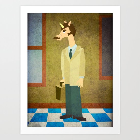 Welcome Back Unicorn Art Print