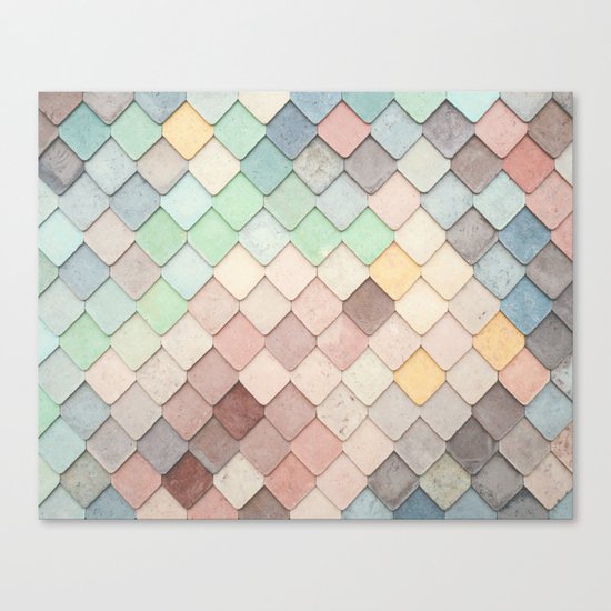 Cute Rainbow Scales Canvas Print