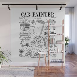 Car Automotive Painter Paint Spray Gun Vintage Patent Print Wall Mural