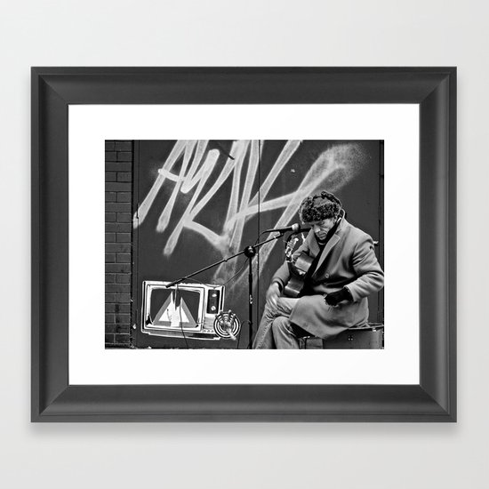 Busking in Belfast 2 Framed Art Print