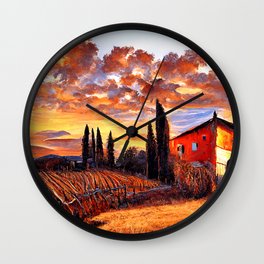 Landscapes of Tuscany Wall Clock
