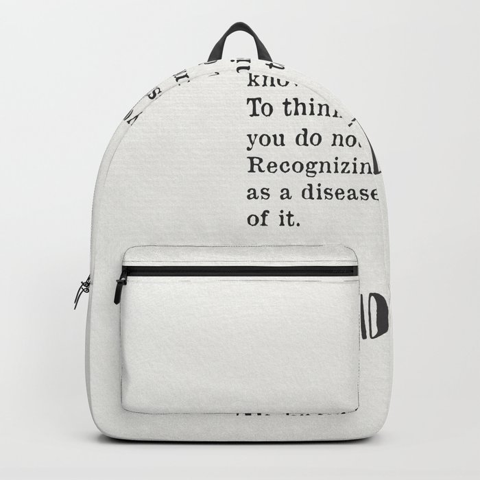 Quotes…Lao Tzu Backpack