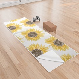 Sunflower Fields  Yoga Towel