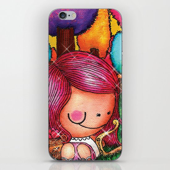 Love Angel - Fun, sweet, unique, creative and very colorful, original, acrylic children illustration iPhone & iPod Skin