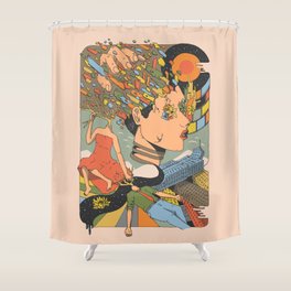 A Shattered Mind Shower Curtain