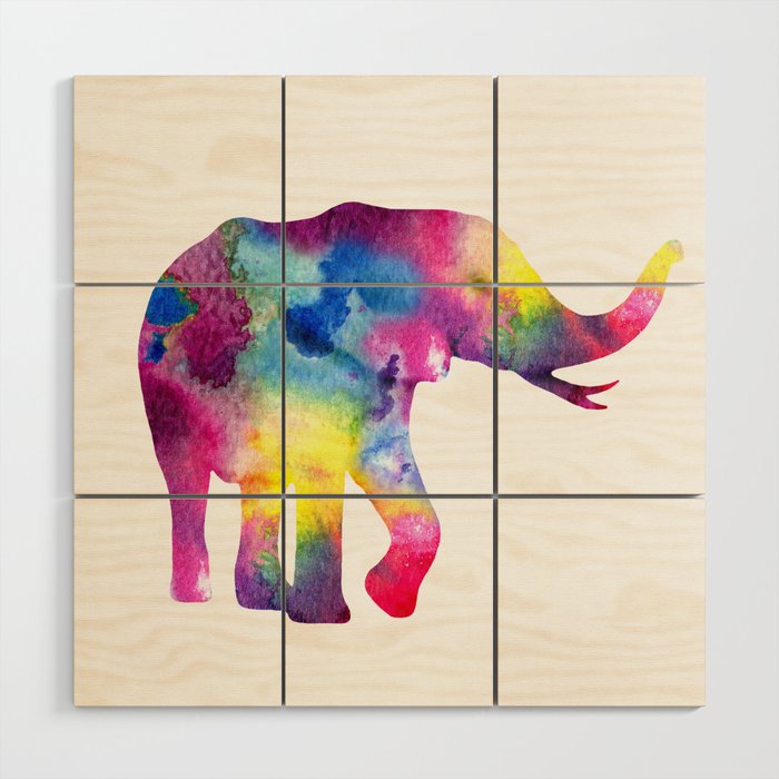 Abstract Elephant Wood Wall Art By Shamila Society6