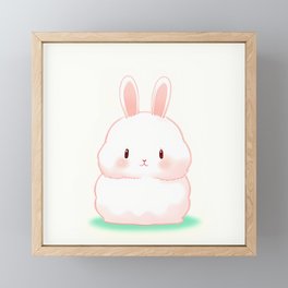 Cute fluffy bunny Framed Mini Art Print