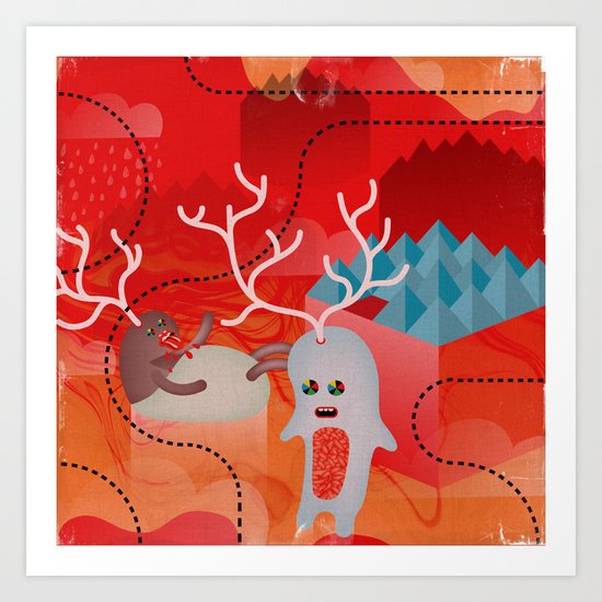 Bi_Corni Art Print