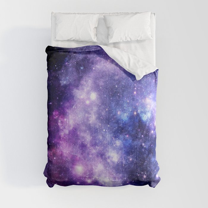 Galaxy Planet Purple Blue Space Comforter