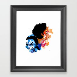 Huey x Riley Red N Blue Framed Art Print