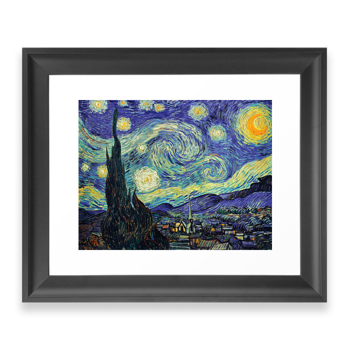 Starry Night Painting Van Gogh Framed Art Print by haleyd1612