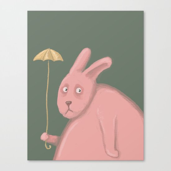 Sad Bunny Canvas Print