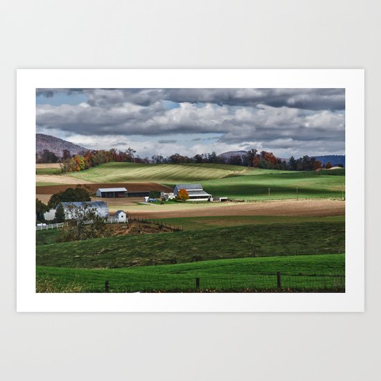 Fall Winds Arrive at the Farm Art Print