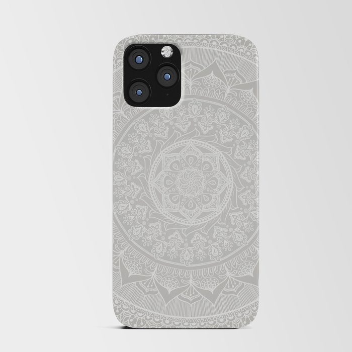 Mandala Soft Gray iPhone Card Case