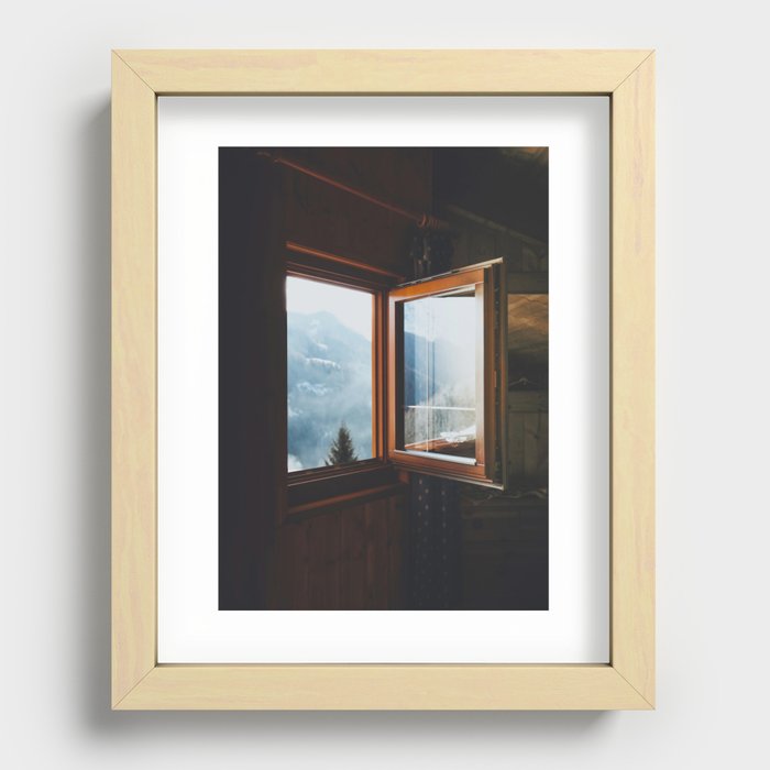 Dolomite Cabin Recessed Framed Print