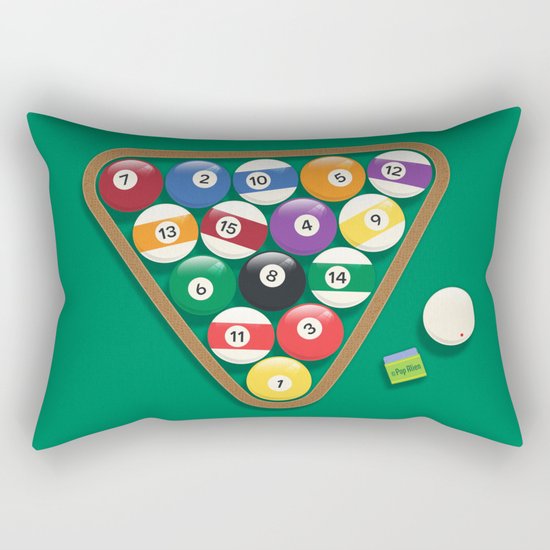 Billiard Balls Rack - Boules de billard Rectangular Pillow