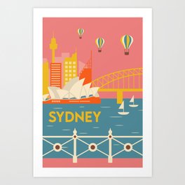 Sydney City Illustration Art Print