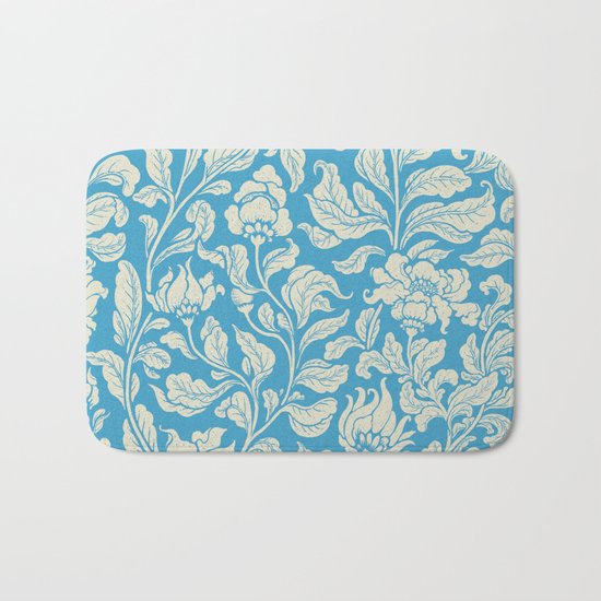 neo ethnic cerulean Bath Mat