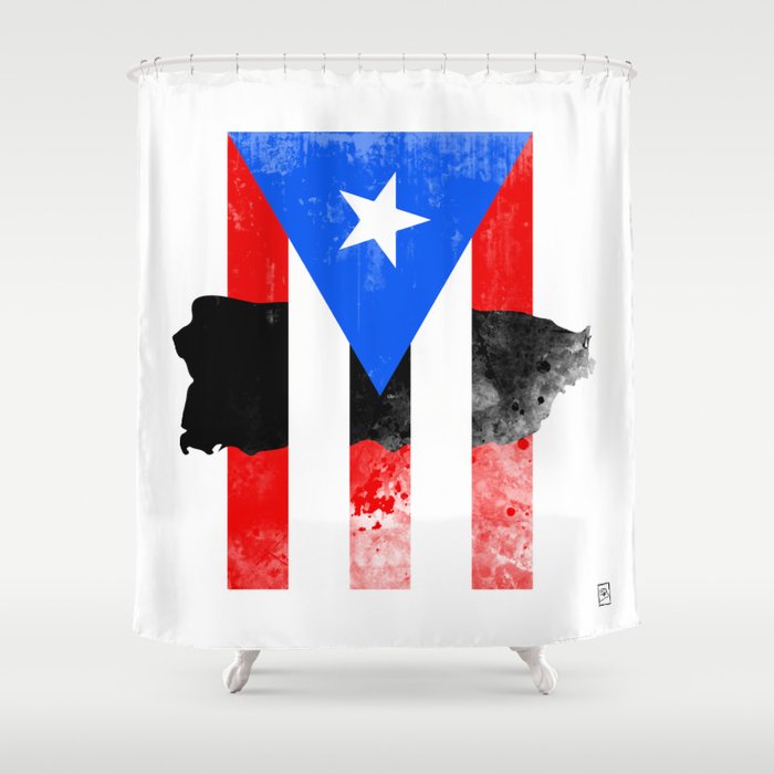 Puerto Rico Flag Shower Curtain