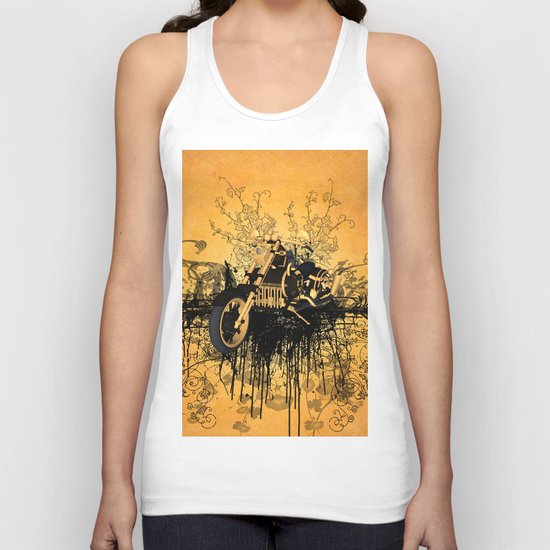 Steam motorcycle Unisex Tank Top