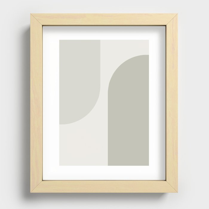 Modern Minimal Arch Abstract IX Recessed Framed Print