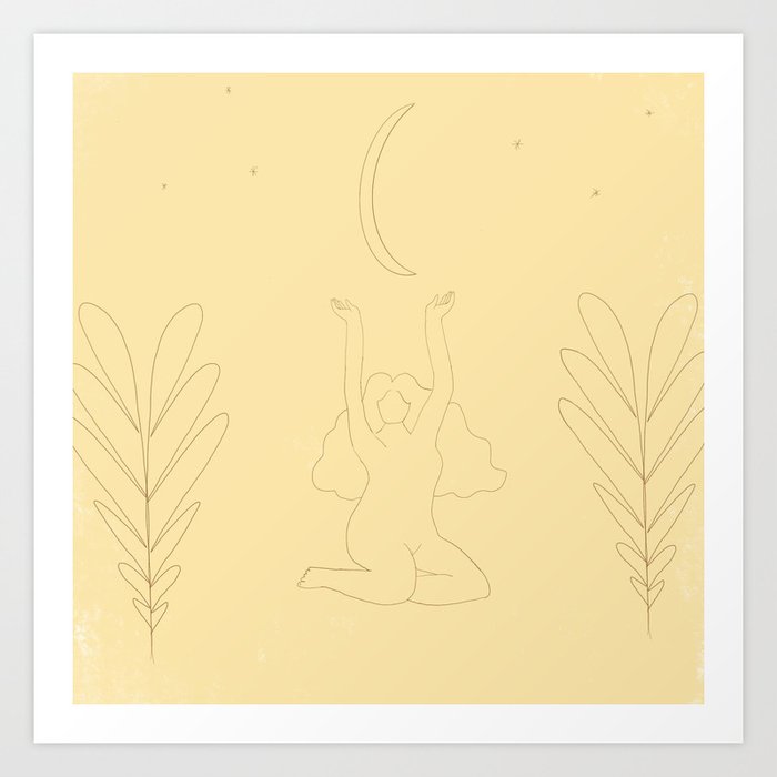 moon goddess Art Print