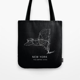 New York State Road Map Tote Bag