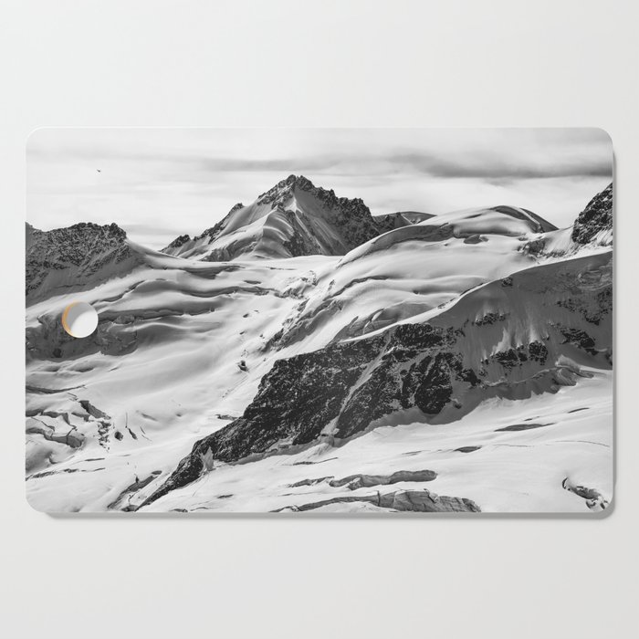 Jungfraujoch Black and White Cutting Board