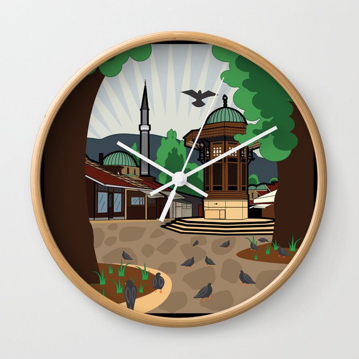 Sarajevo - landscape Wall Clock