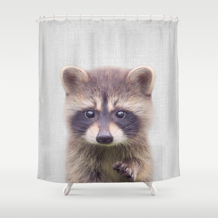 Raccoon Colorful Shower Curtain By Galdesign Society6