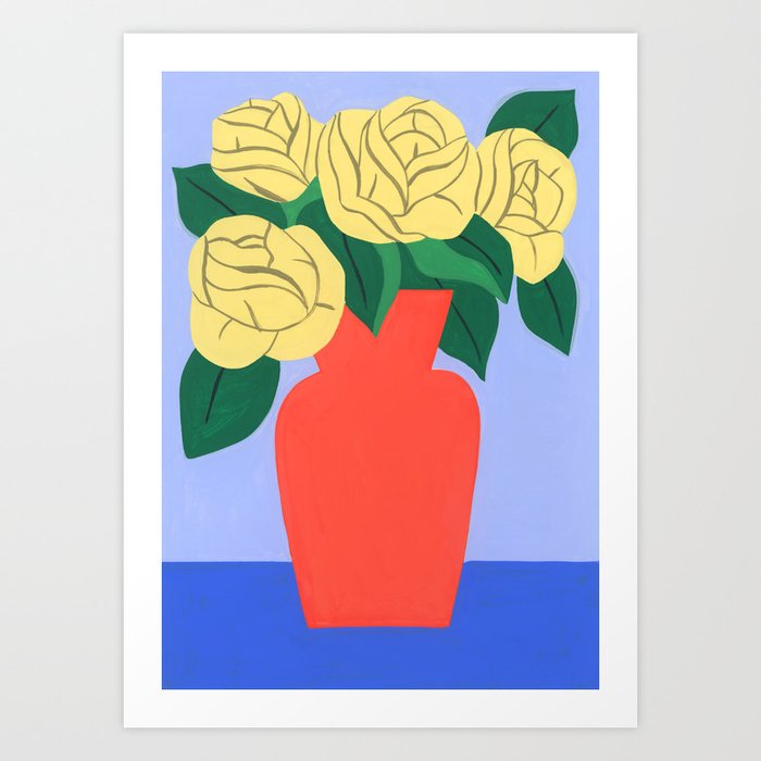 Yellow roses Art Print