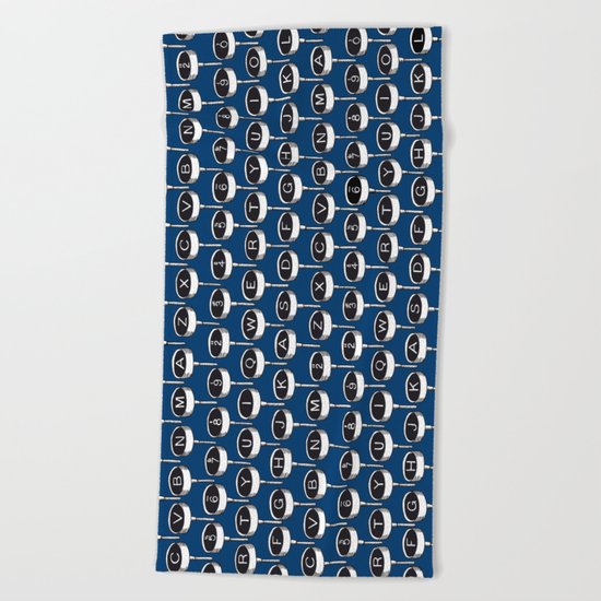 Infinite Typewriter_Blue Beach Towel
