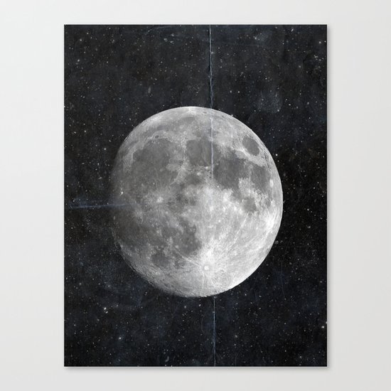 Moon and Stars Canvas Print