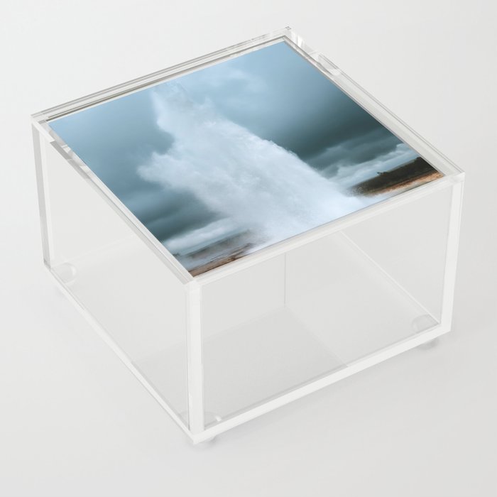 Moody Geysir in Iceland – Landscape Photography Acrylic Box