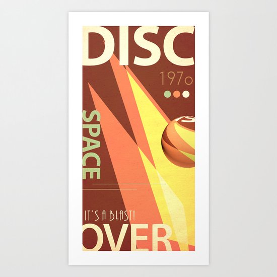 Vintage Space Poster Series II - Discover Space - It's a Blast! Art Print