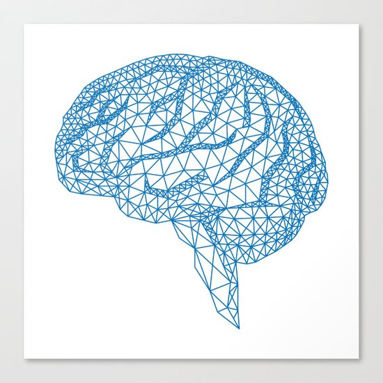 blue human brain Canvas Print