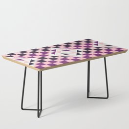 Pink and purple gingham checked ornament Coffee Table