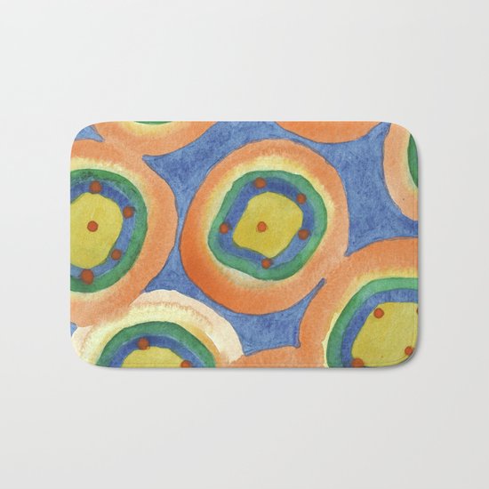 Merry Circles arranged to a big Circle Bath Mat