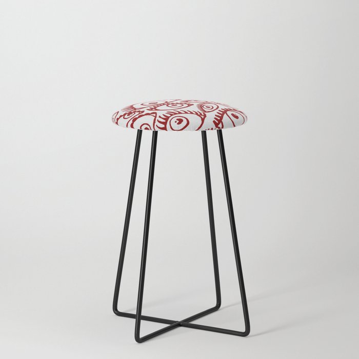 Seeing Red Counter Stool