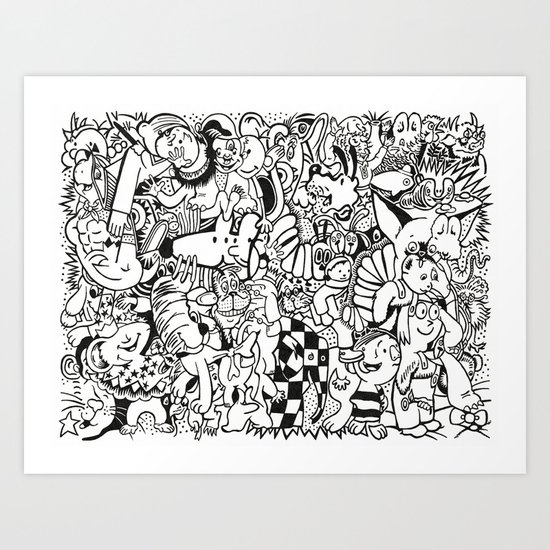 Coloring Page For Literacy Art Print