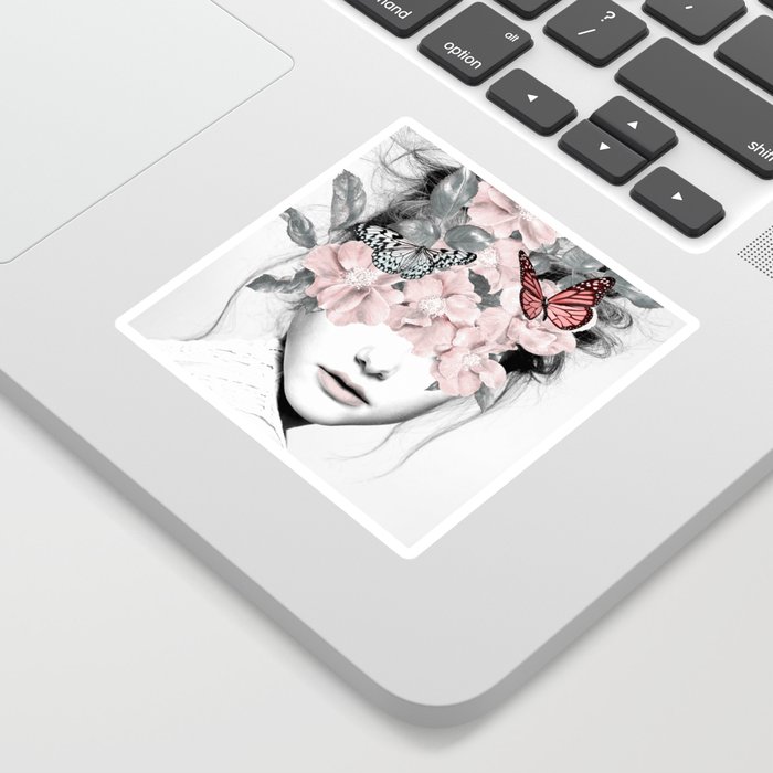 WOMAN WITH FLOWERS 10 Sticker