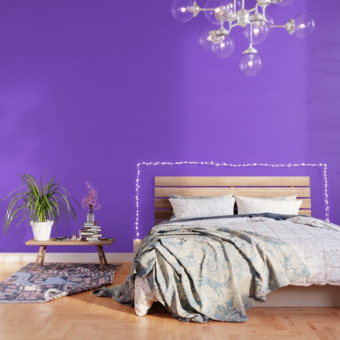 Lavender Indigo - solid color Wallpaper