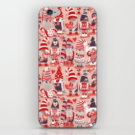 I gnome you more // flesh background red and orange shade Valentine's Day gnomes and motifs iPhone Skin