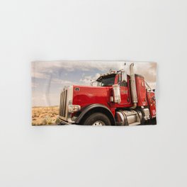 Red truck California Hand & Bath Towel