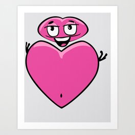 Big Pink Heart  Art Print