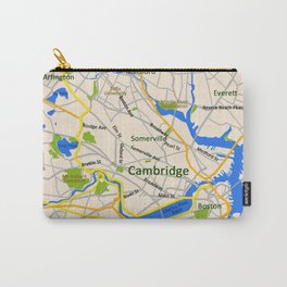 Map of Cambridge, MA, USA Carry-All Pouch | Digital, Pattern, Map, Travel, Love, Usa, Design, Concept, Graphicdesign, Cambridge 